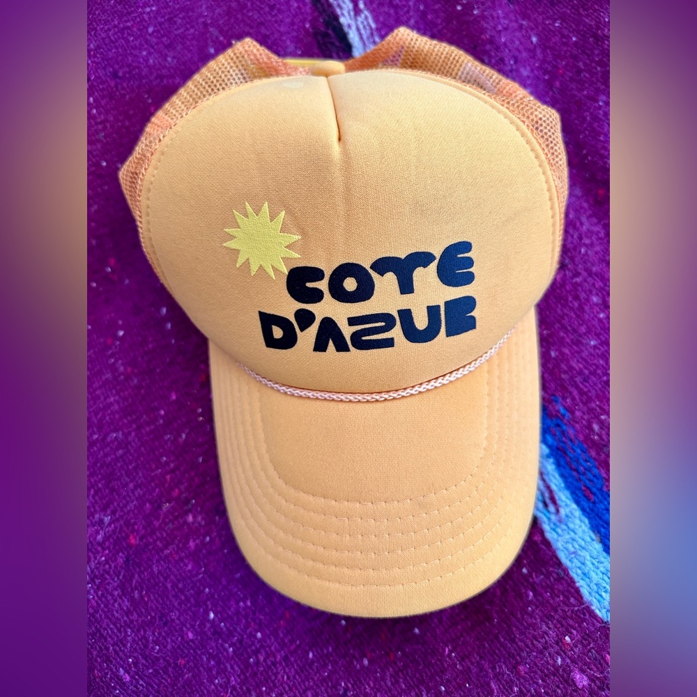 Clare V Cote D’Azur trucker hat